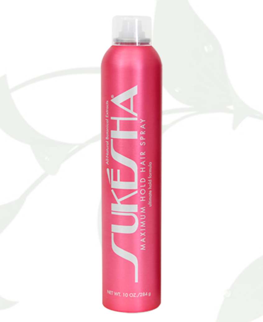 Sukesha Maximum Hold Hair Spray 10 oz. - Pink Bottle